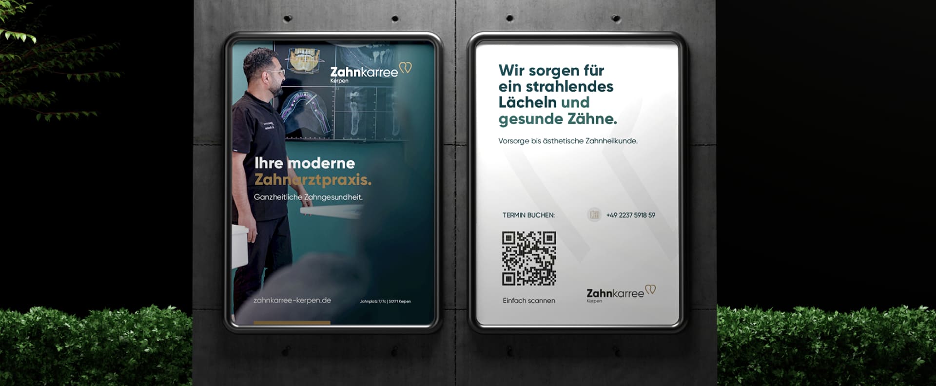 Zahnkarree — Von Tag eins sichtbar. Von Woche acht gefragt.